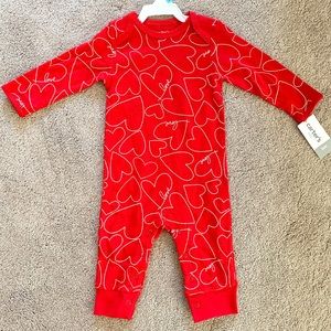 Carter’s baby red & white jumpsuit